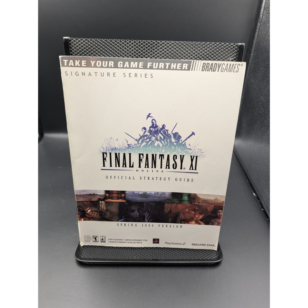 Final Fantasy XI Online Spring 2004 Version Strategy Guide BradyGames w/ Poster